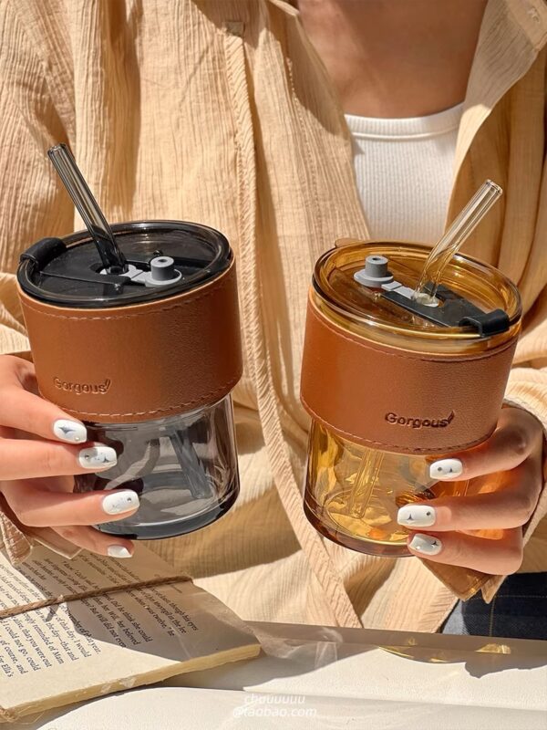 Stylish Glass Coffee Mug – Elegant Transparent Tea & Coffee Cup with Handle
