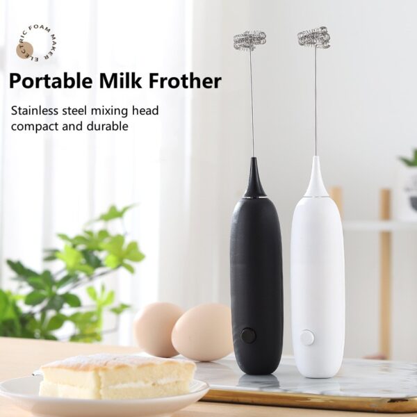 Electric Milk Frother & Coffee Beater – Handheld Wand Mixer for Lattes, Cappuccino, Hot Milk & Eggs