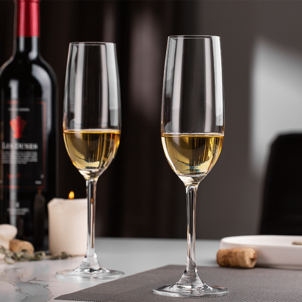 COOZICO 2-Piece Wine Glass Set – Clear Glass for Red/White Wine, Whisky & Party Use (Elegant & Durable)